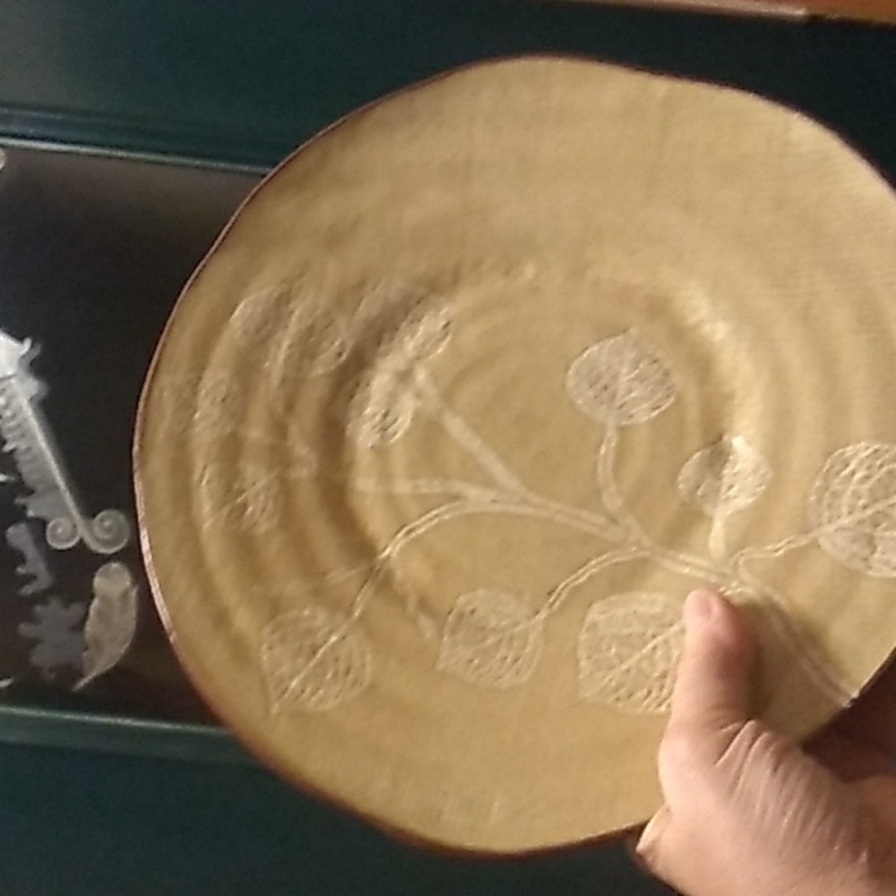 🎍 FERNS River Birch Stoneware  Cabela’s PLATES  11 1/2' STUNNING EUC